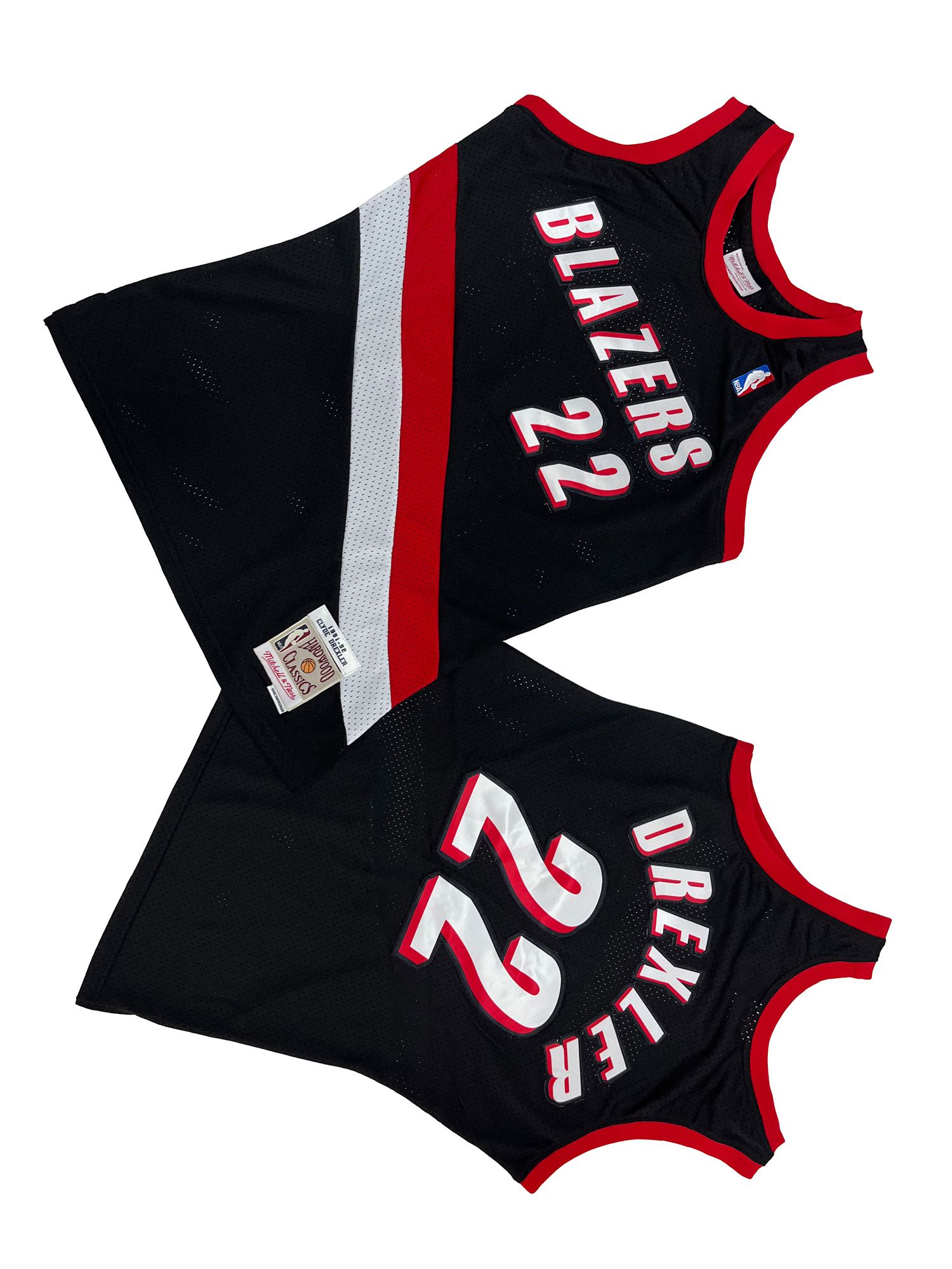 Men Portland Trail Blazers 22 Drexler Black Throwback NBA Jersey